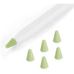 ZALU Silicone Nibs Cover Writing Protection for iPad Pencil Compatible with Apple Pencil (2nd Gen) Tips (Metcha-5 pcs)