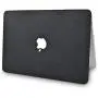 LuvCase Laptop Case for MacBook Pro 13'' (2021/20/19/18/17/16 Release) with/Without Touch Bar A2338 M1/A2251/A2289/A2159/A1989/A1706/A1708 Leather Hard Shell Cover (Black Saffiano Leather)