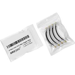 (4 Pack) 4 Inch RJ12 6P6C Data Cable, Male to Male 4'' Modular Data Cord (Black - Straight Wiring)
