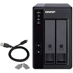 QNAP TR-002 2 Bay Hard Drive Enclosure Direct Attached Storage (DAS) with Hardware RAID USB 3.2 Gen 2 Type-C