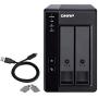 QNAP TR-002 2 Bay Hard Drive Enclosure Direct Attached Storage (DAS) with Hardware RAID USB 3.2 Gen 2 Type-C