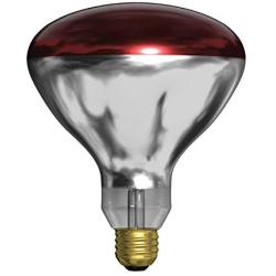 GE Incandescent Heat Lamp, BR40 Heat Lamp Bulb, 250-Watt, Medium Base, Red, 1-Pack, Recessed Light Bulb for Heat Lamps, Flood Light Heat Lamp Bulb
