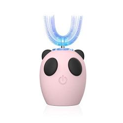 Ultrasonic Electric Toothbrush,New Model Ultrasonic Kids Electric Toothbrush,U Type Whitening Toothbrush,IPX7 Waterproof,4 Gear Speed, 3-7 Years(Color-Pink)