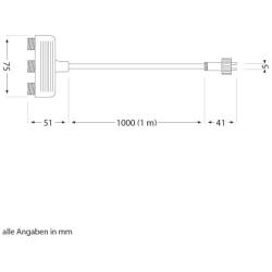 12V Low Voltage IP44 Triple Connector for Outdoor Garden Lights
