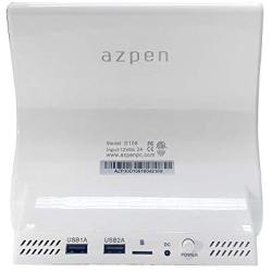Azpen Dockall D108 - Qi Wireless Fast Charging Docking Station with Upgraded Bluetooth Speaker System White Color, Glossy White