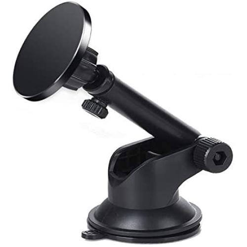 Magnetic Phone Car Holder for Magsafe Charger and iPhone 12, Car Phone Holder Mount with Magsafe, for Magsafe Car Mount for Dashboard/Windshield with Suction Cup and Adjustable Arm