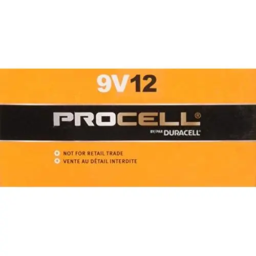Duracell Procell 9 Volt Batteries, Pack of 12 (Packaging May Vary)