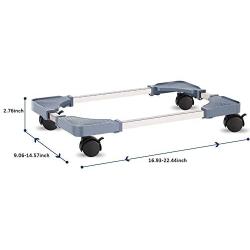 Liitrton Mobile CPU Stand Adjustable Computer Tower Stand with 4 Caster Wheels Fits Most PC (Gray)