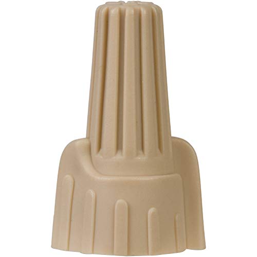 Morris Products Winged Twist Connectors – For Connecting Electrical Wiring – Flame Retardant Housing, Heavy Duty - Tan - Max: 3 #10, Min: 3 #22 Wire Combinations – Pack of 500