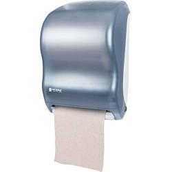 San Jamar T1300 Classic Tear-N-Dry Electronic Touchless Roll Towel Dispenser, Fits 8'' Wide and 4'' Diameter Stub Roll, 11-3/4'' Width x 16-1/2'' Height x 9-1/4'' Depth, Arctic Blue
