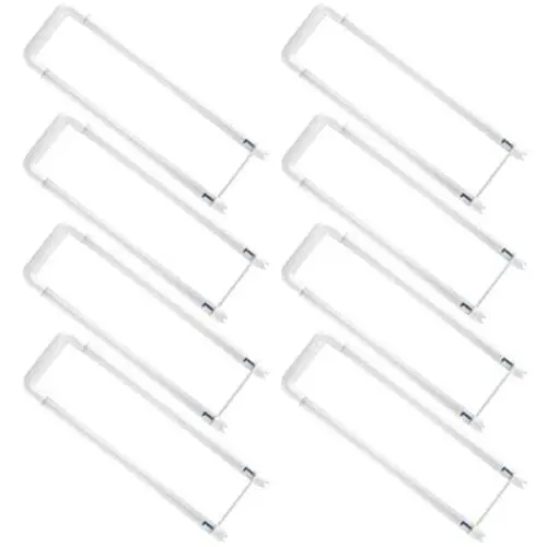 Hyperikon U Bent T8 T10 T12 LED Tube, 2x2 Foot, 40W=18W, Frosted Lens, UL, Crystal White, 8 Pack