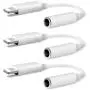 [Apple MFi Certified] iPhone Headphone Adapter,3-Pack Lightning to 3.5 mm Headphones/ Earbuds/Earphones Jack Adapter Cord Dongle Aux Cable Converter Accessories Compatible with iPhone 11/Xs/XR/X/8/7