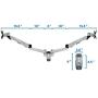 Mount-It! Dual Monitor Wall Mount with Articulating Gas-Spring Arms, VESA 75x75 mm and 100x100 mm, 19.8 lb weight capacity, Silver (MI-42114)