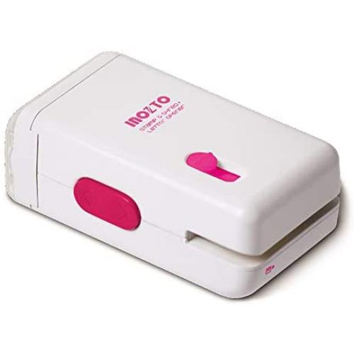Compact 3 in 1 Letter Opener，Shredder and ID Security Stamp, Identity Protection, Small and Portable, Suitable for Home, Small Office or Travelling (White)