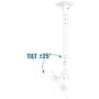 DYNAVISTA Full Motion Universal Ceiling Projector Mount Bracket with Adjustable Height and Extendable Arms Rotating Swivel Mount for Home and Office Projector (White)