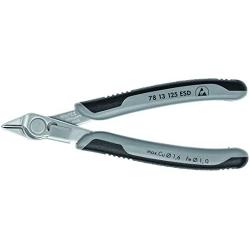 KNIPEX - 78 13 125 ESD Tools - Electronics Super-Knips, INOX Steel, ESD (7813125ESD), 5-Inch with Lead Catcher