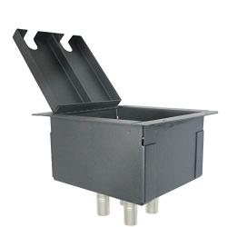 MCSPROAUDIO Recessed Floor Stage Box with 4 XLR Female to Male Passthrough Jacks