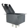 MCSPROAUDIO Recessed Floor Stage Box with 4 XLR Female to Male Passthrough Jacks