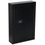 AdirOffice Steel Key Cabinet - Heavy Duty Key Safe - Security Lock Box with Combination Lock - Sturdy Security Box - Holds 40 Keys (Black)
