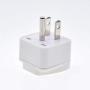 (2PACK) US Travel Plug Adapter,EU/UK/AU/IN/CN/JP/Asia/Italy/Brazil to USA Type B, 3 Prong Grounded USA Wall Plug, EU to US Travel Adaptor and Converter,white