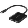 Sabrent USB Type-C Dual HDMI Adapter [Supports Up to Two 4K 30Hz Monitors, Compatible with Windows Systems Only] (DA-UCDH)
