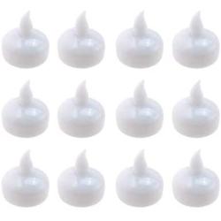 Healthcom 12 Pack Flameless Tealight Candles Waterproof 7 Color Changing Battery Operated LED Tea Light Electronic Fake Candles Rainbow Colorful Tealight for Wedding Party Christmas Decorations