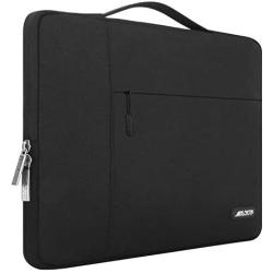 MOSISO Laptop Sleeve Compatible with MacBook Air 11 inch, 11.6-12.3 inch Acer Chromebook R11/HP Stream/Samsung/ASUS/Surface Pro X/7/6/5/4/3, Polyester Multifunctional Briefcase Bag, Black