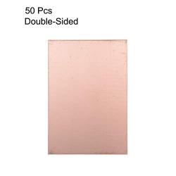 uxcell Double-Sided Copper Clad Laminate PCB Circuit Board, FR4 100x70mm 3.94x2.76 inch, 1.5mm Thickness DIY Prototyping PCB Board, Name Board, 50pcs