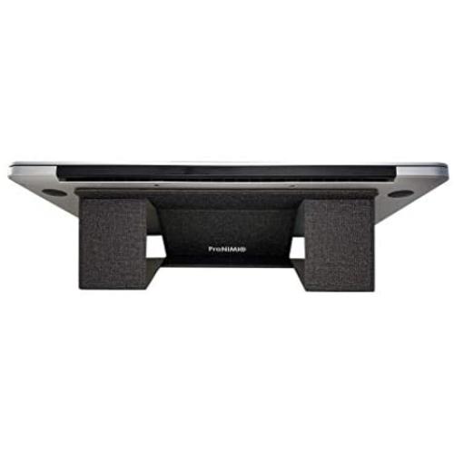 Invisible Laptop Stand, Pronimi Slim Ergonomic Portable Flip Laptop Stand for MacBook Air Mac Book Pro Tablets iPad Space Grey (Black), Light Adjustable Laptop Stand up to 15 inch