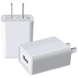 USB Wall Charger FOBSUNLAND. USB Wall Plug 5V 2.1A AC Power Adapter Compatible with iPhone,iPad,Samsung,Tablet,Kindle and More (White 2pack)