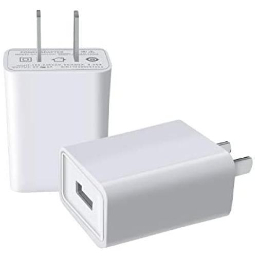 USB Wall Charger FOBSUNLAND. USB Wall Plug 5V 2.1A AC Power Adapter Compatible with iPhone,iPad,Samsung,Tablet,Kindle and More (White 2pack)