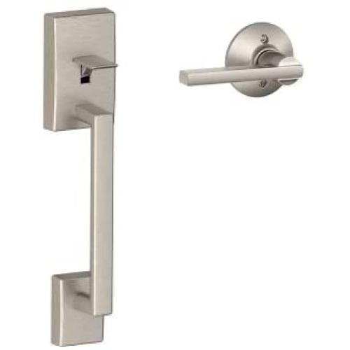 Schlage LOCK FE285 CEN 619 LAT Century Front Entry Handle Latitude Interior Lever (Satin Nickel),11.9 x 2.5 x 2.25