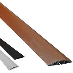 Electriduct D-2 Low Profile Rubber Duct Cord Cover Floor Cable Protector - 5 Feet - Brown (Raw Rubber Material)