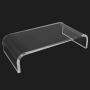 Clear Acrylic Computer Monitor Stand Holder, Heavy Duty Ergonomic Monitor Riser for Office Home Desktop Corner, Free Standing Lucite Monitor Stands for Laptop Screen Tablet TV Lcd, Desk Riser Leg Lift