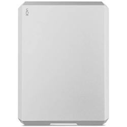 LaCie Mobile Drive, 2 TB, External Hard Drive HDD – Moon Silver, USB-C USB 3.0, with Rescue Services (STHG2000400)
