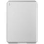 LaCie Mobile Drive, 2 TB, External Hard Drive HDD – Moon Silver, USB-C USB 3.0, with Rescue Services (STHG2000400)