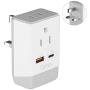 UK Ireland Power Plug Adapter Travel QC 3.0 & PD by Ceptics, Safe Dual USB & USB-C - 2 USA Socket Compact & Powerful - Use in London UAE Dubai Kenya British Hong Kong - Type G AP-7 - Fast Charging