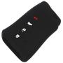 Ezzy Auto A Pair Black Silicone Rubber Key Fob Case Key Cover Key Jacket Skin Protector fit for UX NX RX GX LX is ES GS LS