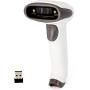 Wireless Bluetooth Barcode Scanner, Symcode Handheld USB CCD Cordless Barcode Scanner with USB Receiver Support Storing Codes Rechargeable Bar Code Reader Long Battery Life