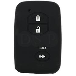 SEGADEN Silicone Cover Protector Case Holder Skin Jacket Compatible with TOYOTA 3 Button Smart Remote Key Fob CV2404 Black