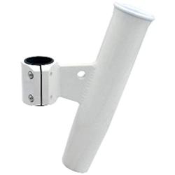 C.E. Smith Aluminum Vertical Clamp-On Rod Holder 1-27/32'' OD White Powdercoat w/Sleeve