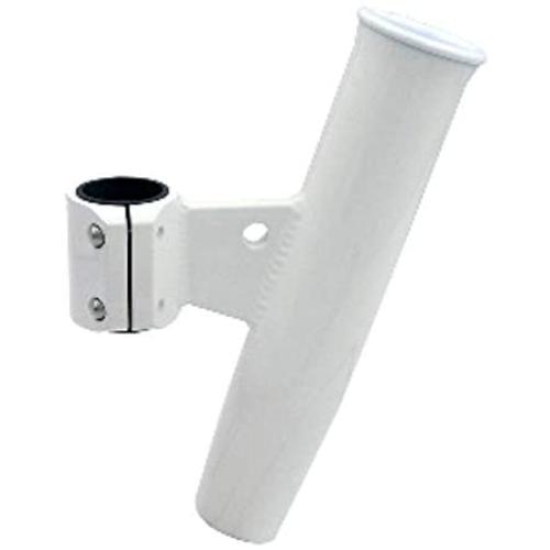 C.E. Smith Aluminum Vertical Clamp-On Rod Holder 1-27/32'' OD White Powdercoat w/Sleeve