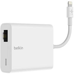 Belkin Ethernet + Power Adapter with Lightning Connector (Mfi-Certified Lightning to Ethernet Adapter for iPad POS Systems) (B2B165bt)