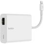 Belkin Ethernet + Power Adapter with Lightning Connector (Mfi-Certified Lightning to Ethernet Adapter for iPad POS Systems) (B2B165bt)