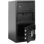 Templeton Standard Depository Drop Safe & Lock Box, Electronic Multi-User Keypad Combination Lock with Key Backup, Anti Fishing Security, 1.5 CBF Black