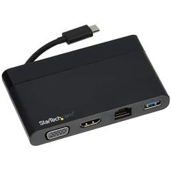 StarTech.com USB C Multiport Adapter with HDMI, VGA, Gigabit Ethernet & USB 3.0 - USB C to 4K HDMI or 1080p VGA Display Mini Dock Hub - USB Type-C Travel Docking Station for USB-C Laptops (DKT30CHVCM)