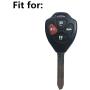 Gray Silicone Key Jacket Key Case 4 Buttons Remote Fob Skin Silicone Cover Key Case Holder Bag for TOYOTA Camry Avalon Matrix Corolla TOYOTA Land Cruiser