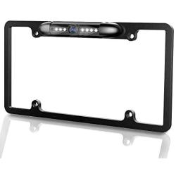 License Plate Frame Backup Camera Night Vision Car Rear View Camera 170° Viewing Angle Waterproof High Sensitive Universal 7 Bright LED Reversing Car Camera Upgrade Version