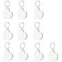 Fbaby 10pcs DIY Sublimation Double-Sided Heat Transfer Keychain Blanks Wooden Hard Board Key Rings White Blank MDF Key Chain for Heat Press (Heart-Shaped)