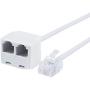 Power Gear 76572 Dual Jack Phone Cord, 25 ft. (White)
